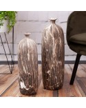 Wazon dekoracyjny 13x13x42cm Marika/03 kremowy/brązowy Eurofirany