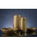 Wazon dekoracyjny 18x18x32cm Selma 1/01 brązowy/złoty Eurofirany