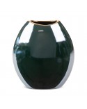 Wazon dekoracyjny 22x12x25cm Amora 2/1 ciemnozielony/złoty Eurofirany