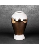 Wazon dekoracyjny 17x17x26cm Tala/01 biały/złoty Eurofirany