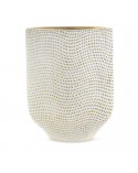 Wazon dekoracyjny 21x8x27cm Verda/02 biały/złoty Eurofirany