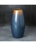 Wazon dekoracyjny 13x13x26cm Nessa/02 niebieski/złoty Eurofirany