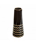 Wazon dekoracyjny 12x30cm Thea 1/01 czarny/złoty Eurofirany