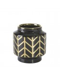Wazon dekoracyjny 12x13cm Emera 1/03 czarny/złoty Eurofirany
