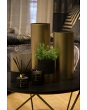 Wazon dekoracyjny 15x35cm Viktoria 7 czarny/złoty Eurofirany
