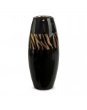 Wazon dekoracyjny 14x14x34cm Selena/04 czarny/złoty Eurofirany