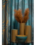 Wazon dekoracyjny 15x40cm Lotos 9/1 turkusowy/złoty Eurofirany