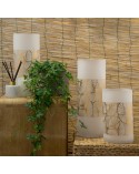 Wazon dekoracyjny 15x35cm Luna 3/2 biały/złoty Eurofirany