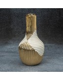 Wazon dekoracyjny 12x12x23cm Rakel/04 beżowy/złoty Eurofirany