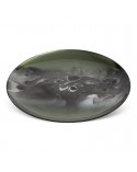 Patera dekoracyjna 27x27x2cm Saba/02 zielona/stalowa Eurofirany