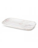 Patera dekoracyjna 30x16x3cm Asli/01 biała/beżowa Eurofirany