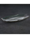 Patera dekoracyjna 41x20x3cm Teo/01 granatowa Eurofirany 