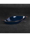 Patera dekoracyjna 31x17x5cm Amora 1/1 granatowa/złota Eurofirany 
