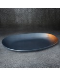 Patera dekoracyjna 35x23x4cm Nassa/01 srebrna/czarna Eurofirany