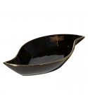 Patera dekoracyjna 31x17x5cm Lori/01 czarna/złota Eurofirany