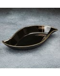 Patera dekoracyjna 31x17x5cm Lori/01 czarna/złota Eurofirany