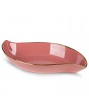 Patera dekoracyjna 36x19x6cm Sibel/02 ciemnoróżowa/złota Eurofirany