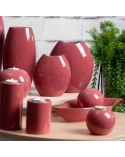 Patera dekoracyjna 36x19x6cm Sibel/02 ciemnoróżowa/złota Eurofirany