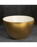 Misa dekoracyjna 25x25x15cm Ebru 1/02 biała/złota Eurofirany