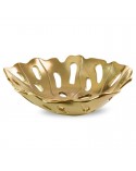 Patera dekoracyjna 37x30x10cm Mira 1/01 złota Eurofirany