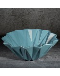 Misa dekoracyjna 28x28x11cm Alani 2/01 niebieska/złota Eurofirany 