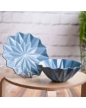 Misa dekoracyjna 28x28x11cm Alani 2/01 niebieska/złota Eurofirany 