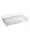 Taca dekoracyjna 30x45x7cm Leta 1/02 srebrna Eurofirany