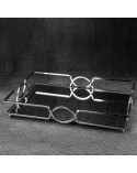 Taca dekoracyjna 30x45x7cm Leta 1/02 srebrna Eurofirany