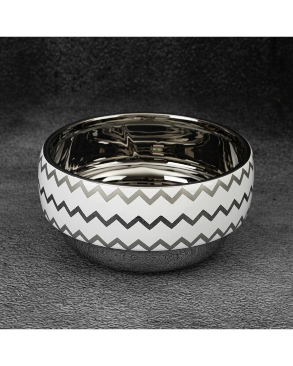 Misa dekoracyjna 20x10cm Thea 2/01 biała/srebrna Eurofirany 