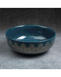 Misa dekoracyjna 27x27x10cm Mayra 1/1 granatowa/złota Eurofirany 