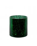 Świecznik dekoracyjny 10x10cm Verre 3/3 zielony Eurofirany
