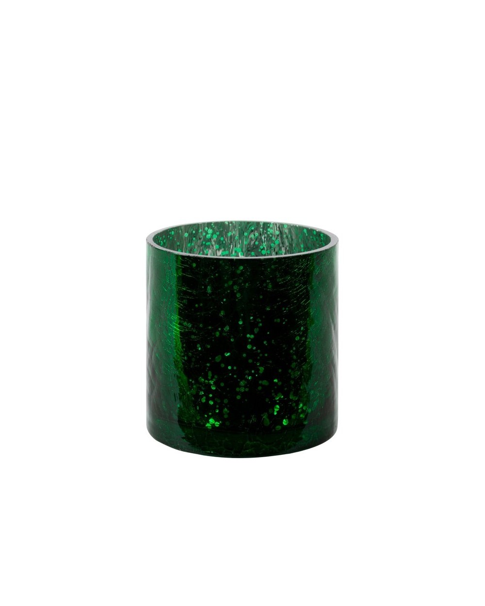 Świecznik dekoracyjny 10x10cm Verre 3/3 zielony Eurofirany