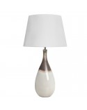 Lampa stołowa 28x28x73cm Katia/01 kremowa/beżowa Eurofirany