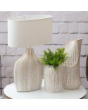 Lampa stołowa 38x18x58cm Liza/01 kremowa/złota Eurofirany