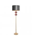 Lampa podłogowa 46x174cm Marita/01 srebrna/bordowa Eurofirany