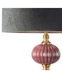 Lampa podłogowa 46x174cm Marita/01 srebrna/bordowa Eurofirany