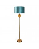Lampa podłogowa 45x165cm Musa/L/02 turkusowa/złota Eurofirany 
