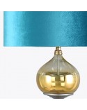 Lampa podłogowa 43x157cm Lotos 9/L/01 turkusowa/złota Eurofirany 