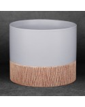 Doniczka dekoracyjna 18x18x15cm Mili 2/03 popielata/brązowa Eurofirany