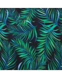 Koc polarowy 150x200 Palms 01 czarny/zielony Eurofirany 