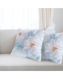 Poszewka velvet 40x40 Nila srebrna/różowa Eurofirany 