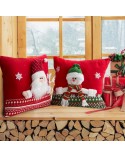 Poszewka Boże Narodzenie 405x40 Snow czerwona/zielona Eurofirany 