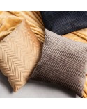 Poszewka velvet 45x45 Sofia granatowa Eurofirany 