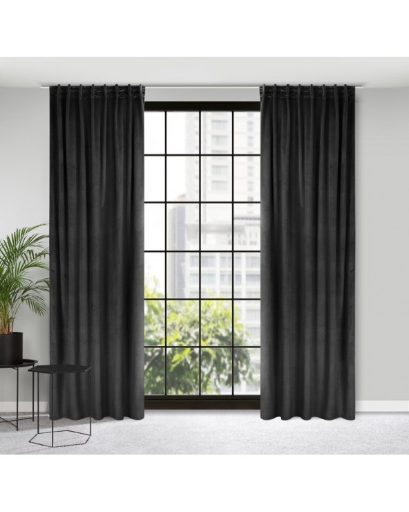 Zasłona 140x300 Madlen czarna Eurofirany Zasłona 140x300 Madlen czarna Eurofirany