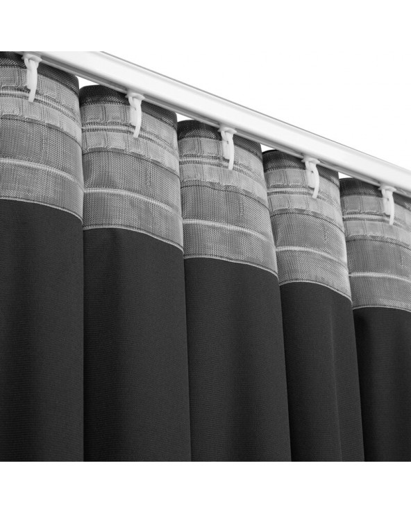 Zasłona 140x300 Madlen czarna Eurofirany Zasłona 140x300 Madlen czarna Eurofirany