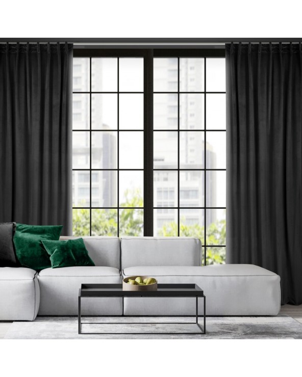 Zasłona 140x300 Madlen czarna Eurofirany Zasłona 140x300 Madlen czarna Eurofirany