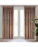 Zasłona velvet 135x270 brązowa /szampańska Eurofirany 