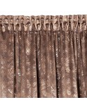 Zasłona velvet 135x270 brązowa /szampańska Eurofirany 