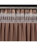 Zasłona velvet 135x270 brązowa /szampańska Eurofirany 