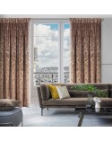 Zasłona velvet 135x270 brązowa /szampańska Eurofirany 